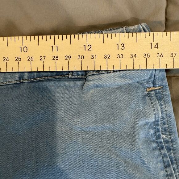 NYDY Jamie Chambray Relaxed Ankle Pants Drawstring Elastic Waist Size 2 - Picture 10 of 14